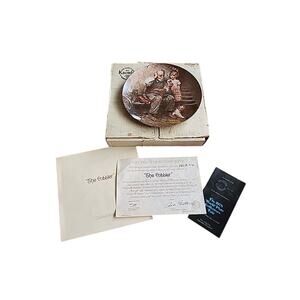 Vintage Knowles China 1978 Norman Rockwell THE COBBLER Collectors Plate W/COA